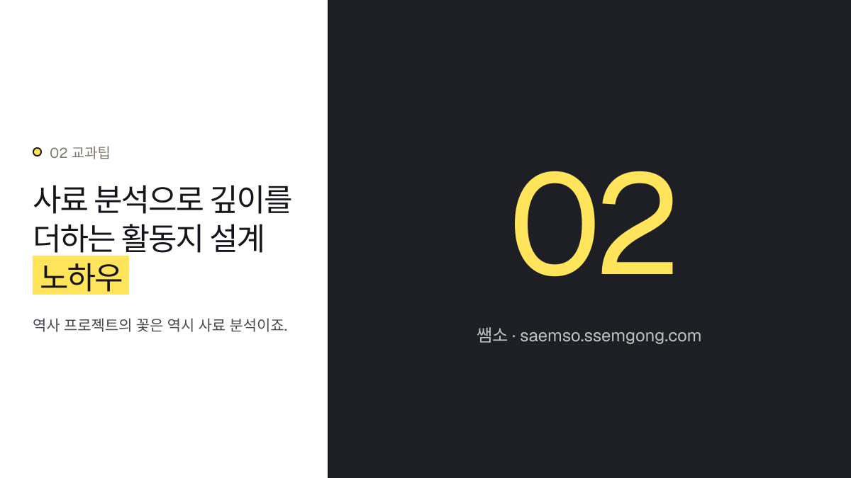 사료 분석으로 깊이를 더하는 활동지 설계 노하우 — 2025 교육과정 대비! 역사 프로젝트 수행평가 루브릭 설명 이미지