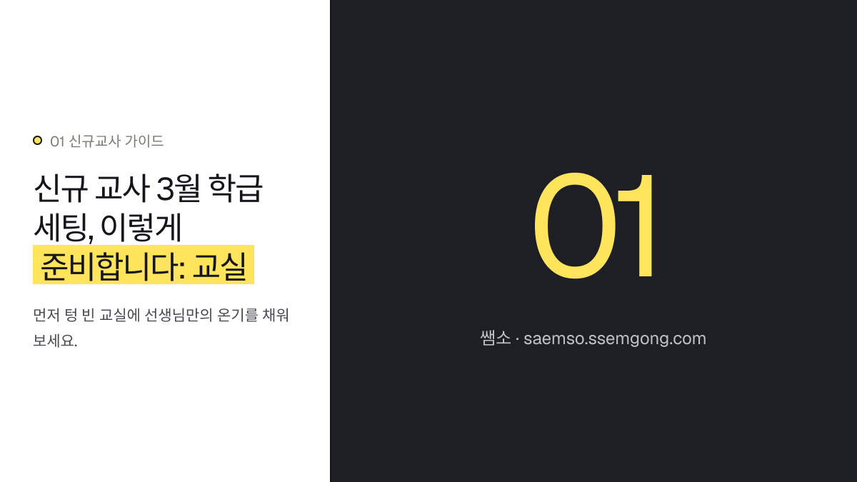신규 교사 3월 학급 세팅, 이렇게 준비합니다: 교실 환경 — 신규 교사 3월 학급 세팅, 이렇게 준비합니다 설명 이미지